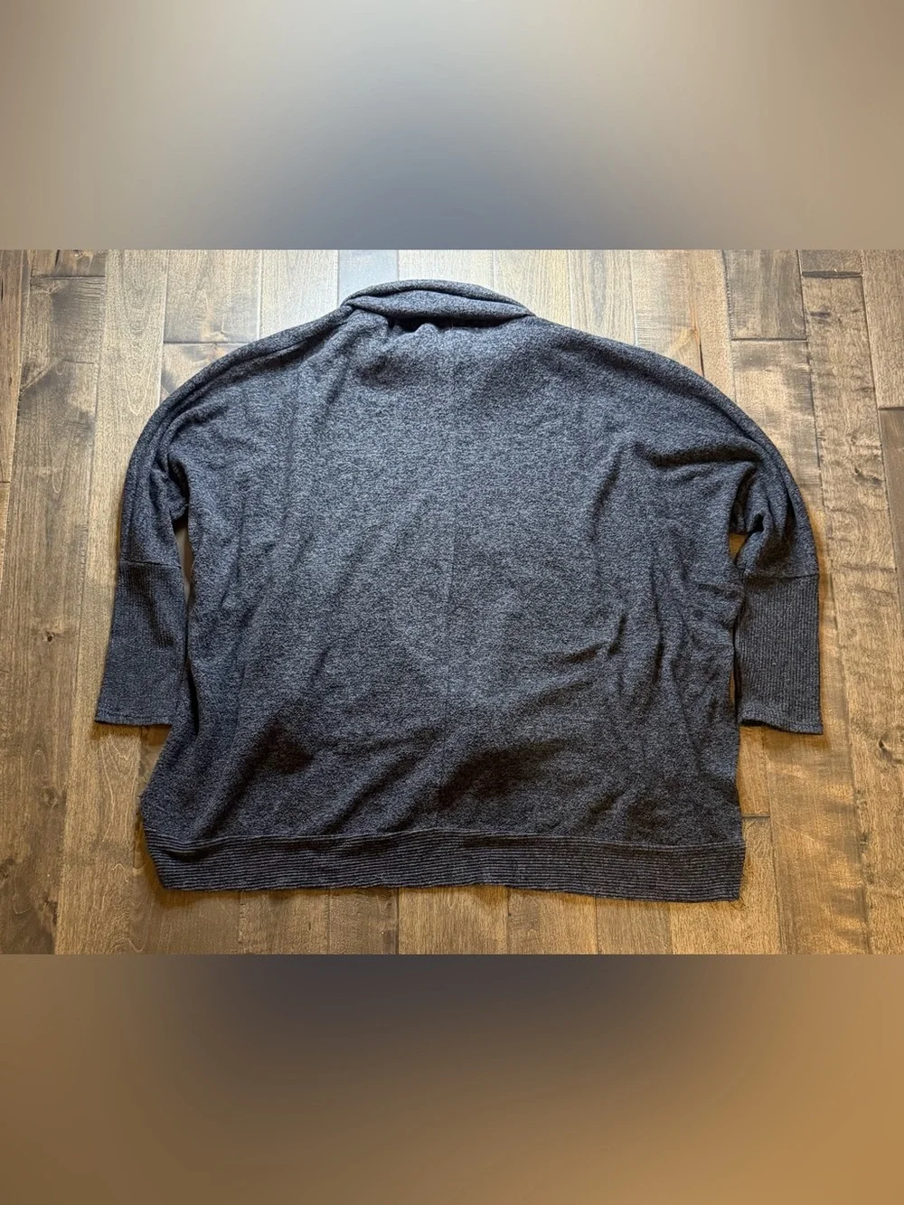 Zenana Outfitters Charcoal Gray Soft Knit Oversized Turtleneck Sweater Large